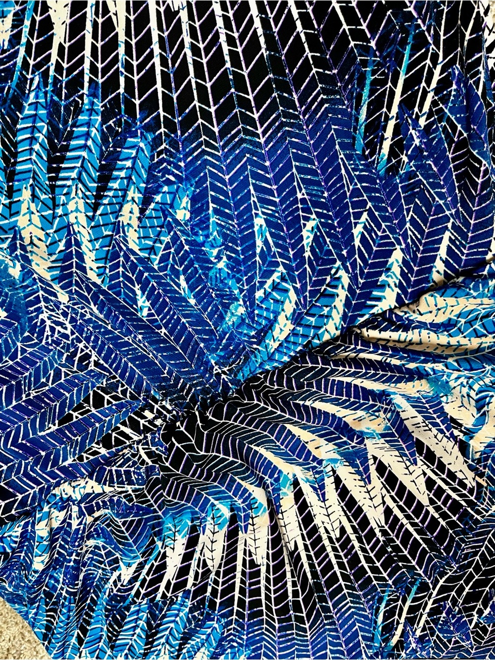 London Times Blue & White Lined Neck Detail - Picture 5 of 7